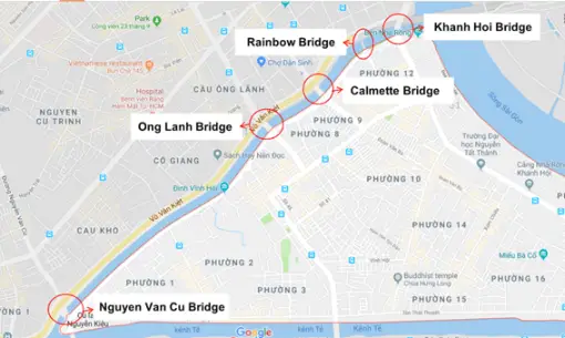 District 4 Bridges connecting to District 1