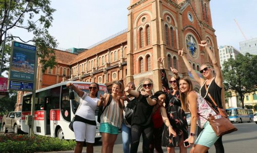 Tourists in Saigon