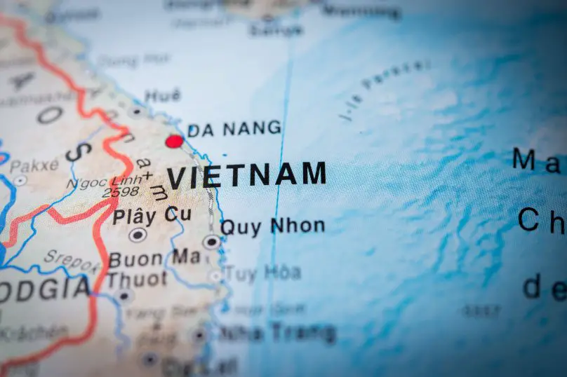 Map view of Vietnam